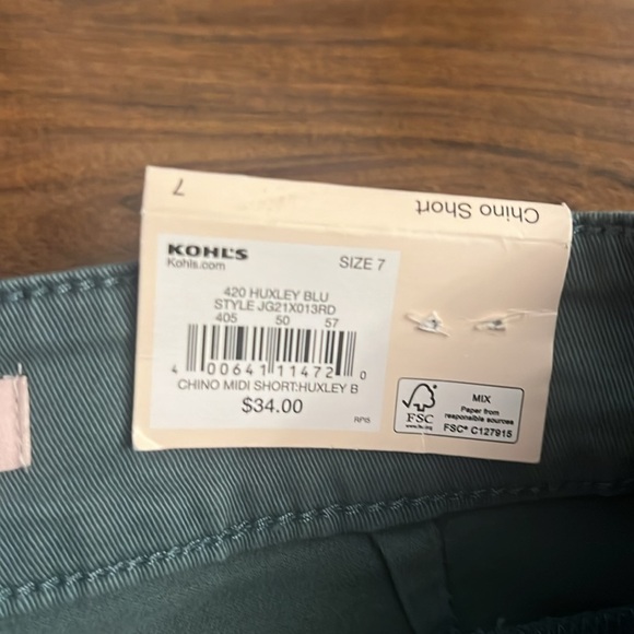 NWT SO Goods for Life Cotton Chino Short, sz 7 - Picture 5 of 5